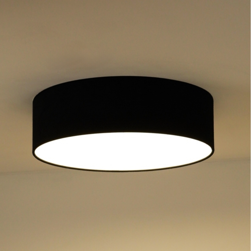 Duolla - Luminária de Teto LED CORTINA LED/26W/230V diâmetro 30 cm 4000K preta