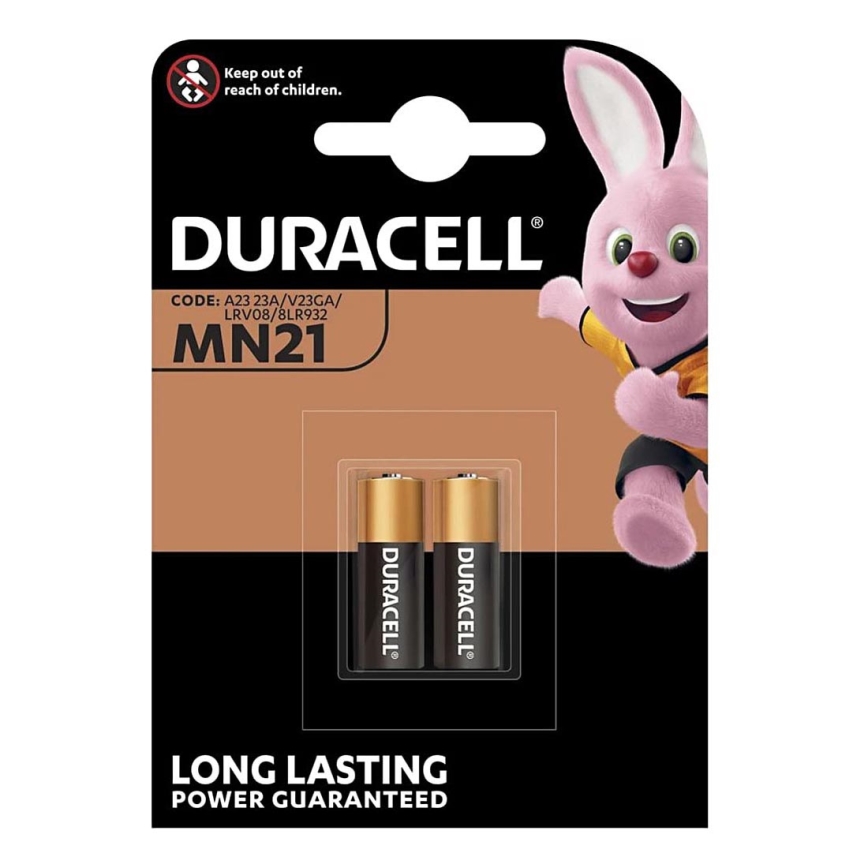 Duracell - 2 Pilhas alcalina MN21/A23 12V 50 mAh