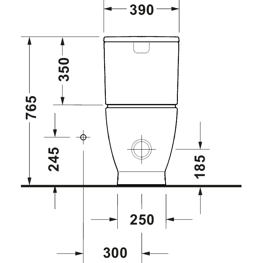 Duravit 20600900002 - Conjunto sanitário D-CODE cerâmica/branco brilhante
