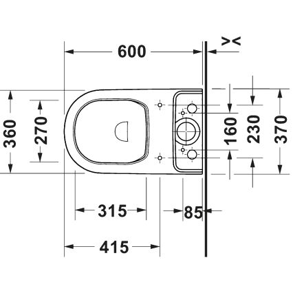 Duravit 20600900002 - Conjunto sanitário D-CODE cerâmica/branco brilhante