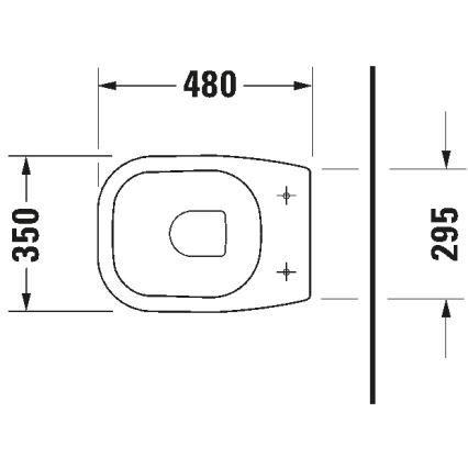Duravit 21080900002 - Sanita de chão D-CODE cerâmica/branco brilhante