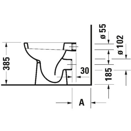Duravit 21080900002 - Sanita de chão D-CODE cerâmica/branco brilhante