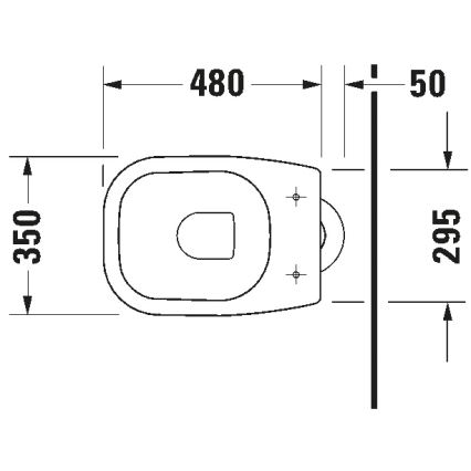 Duravit 21100100002 - Sanita de chão D-CODE cerâmica/branco brilhante