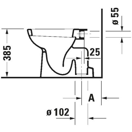 Duravit 21100100002 - Sanita de chão D-CODE cerâmica/branco brilhante