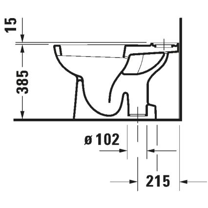 Duravit 21110100002 - Sanita combinada D-CODE cerâmica/branco brilhante