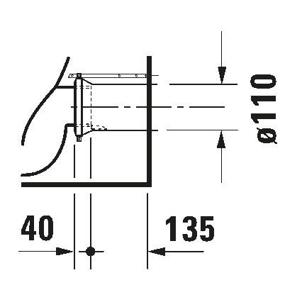 Duravit 21150900002 - Sanita de chão D-CODE cerâmica/branco brilhante