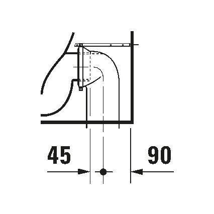 Duravit 21150900002 - Sanita de chão D-CODE cerâmica/branco brilhante