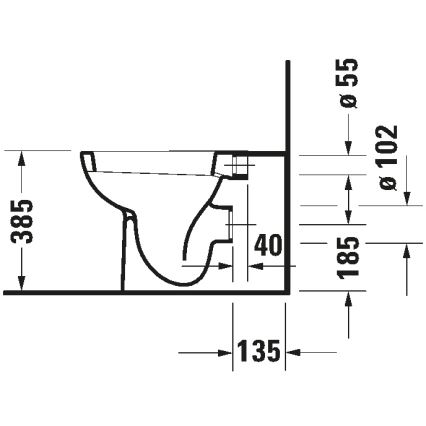 Duravit 21150900002 - Sanita de chão D-CODE cerâmica/branco brilhante