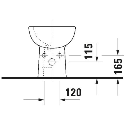 Duravit 22371000002 - Bidé de chão D-CODE 35,5x52,5 cm cerâmica/branco brilhante
