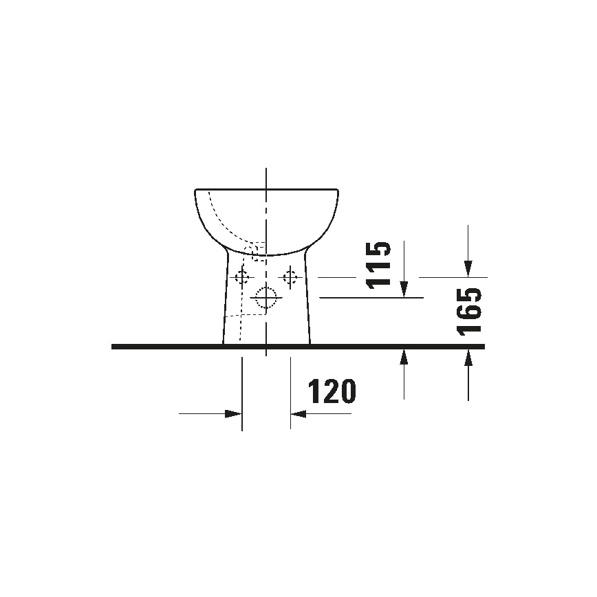 Duravit 22371000002 - Bidé de chão D-CODE 35,5x52,5 cm cerâmica/branco brilhante