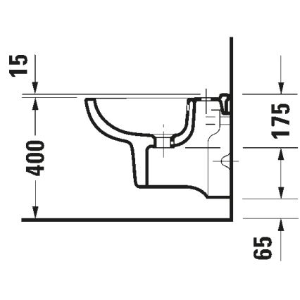 Duravit 22371500002 - Bidê suspenso D-CODE cerâmica/branco brilhante