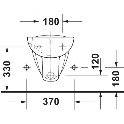 Duravit 22571500002 - Bidé suspenso D-CODE cerâmica/branco brilhante