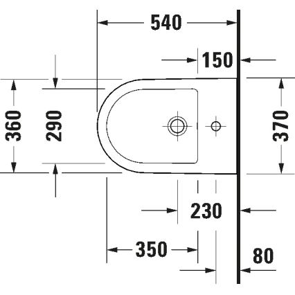 Duravit 2294150000 - Bidé suspenso D-NEO cerâmica/branco brilhante