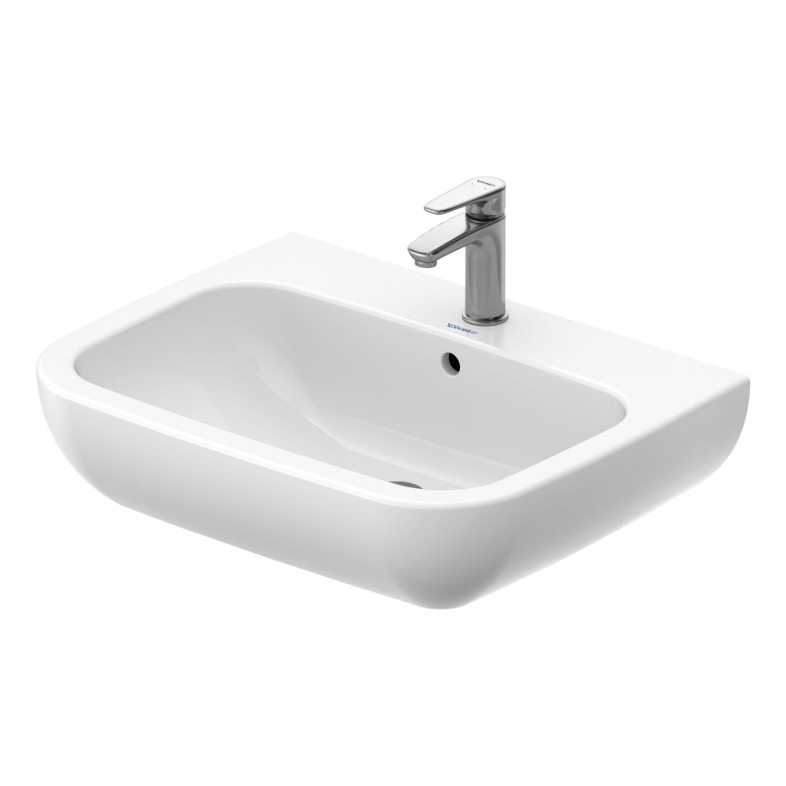 Duravit 23106500002 - Lavatório suspenso D-CODE 65x50 cm cerâmica/branco brilhante