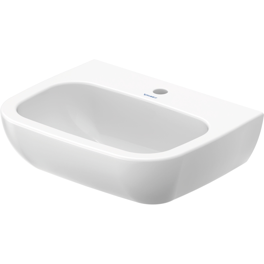 Duravit 23115500002 - Lavatório suspenso D-CODE 55x43 cm, em cerâmica, acabamento branco brilhante