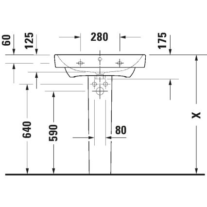 Duravit 23756500002 - Lavatório suspenso D-NEO 65x46 cm cerâmica/branco brilhante
