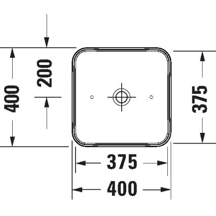 Duravit 2397400070 - Lavatório sobre bancada D-NEO 40x40 cm cerâmica/branco brilhante