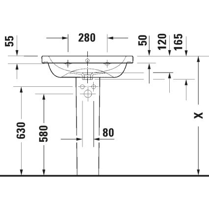 Duravit 23996500002 - Lavatório suspenso D-CODE 65x48 cm cerâmica/branco brilhante