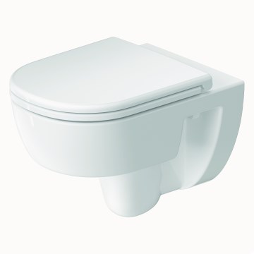 Duravit 45130900B2 - Sanita suspensa Rimless com assento SoftClose D-CODE cerâmica/branco brilhante