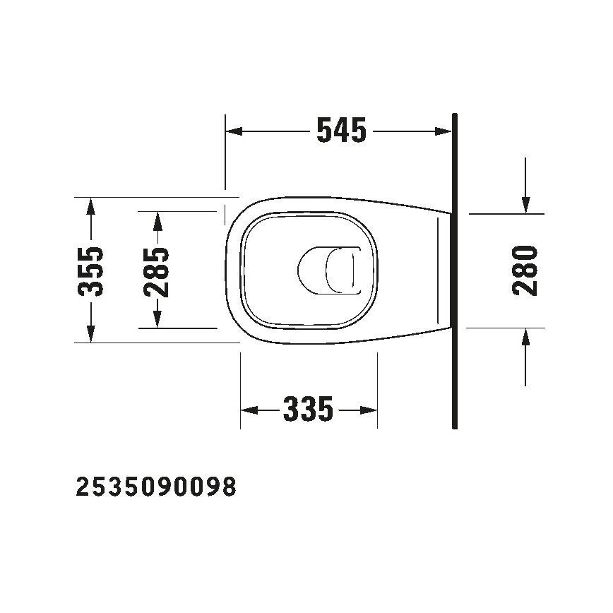 Duravit 45351900A1 - Sanita suspensa com assento D-CODE cerâmica/branco brilhante