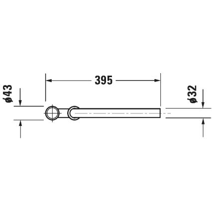 Duravit 50260000 - Sifão para lavatório UNIVERSAL, cromado brilhante