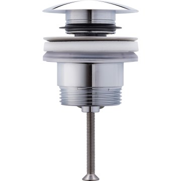 Duravit 50521000 - Válvula de escoamento para lavatório com sistema PUSH-OPEN, diâmetro 6,3 cm, cromado brilhante