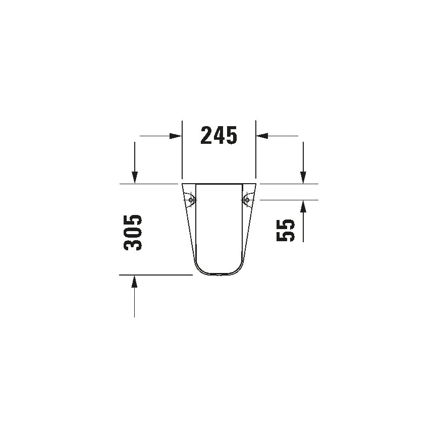 Duravit 8571800002 - Capa para sifão D-CODE 30 x 26,8 cm cerâmica/branco brilhante