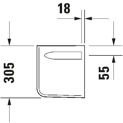 Duravit 8571800002 - Capa para sifão D-CODE 30 x 26,8 cm cerâmica/branco brilhante