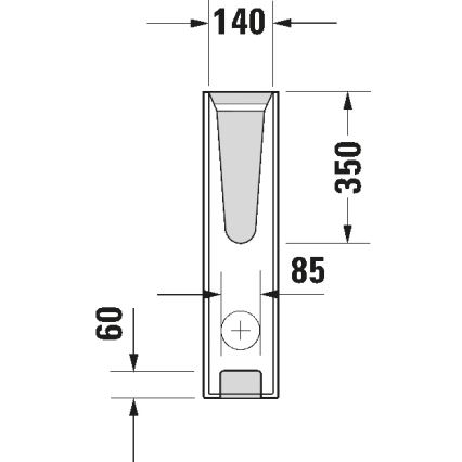 Duravit 8632700002 - Capa para sifão D-CODE 70,5x19 cm cerâmica/branco brilhante