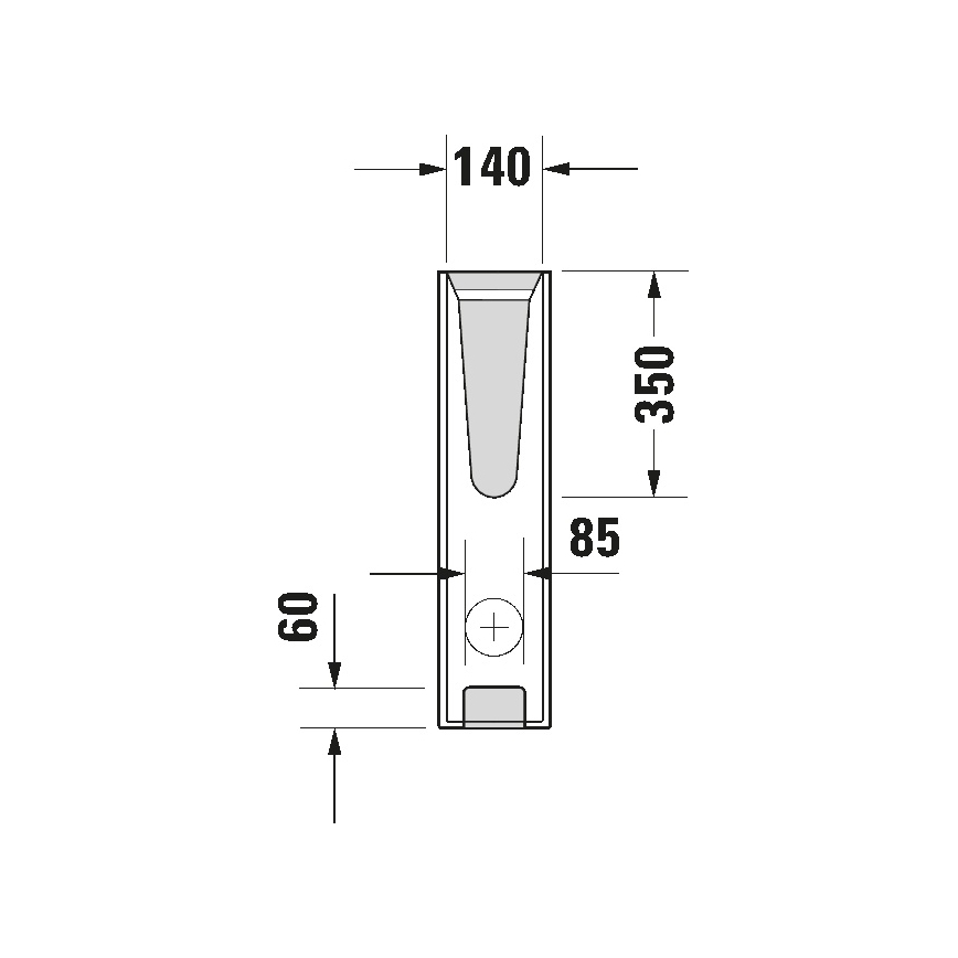 Duravit 8632700002 - Capa para sifão D-CODE 70,5x19 cm cerâmica/branco brilhante