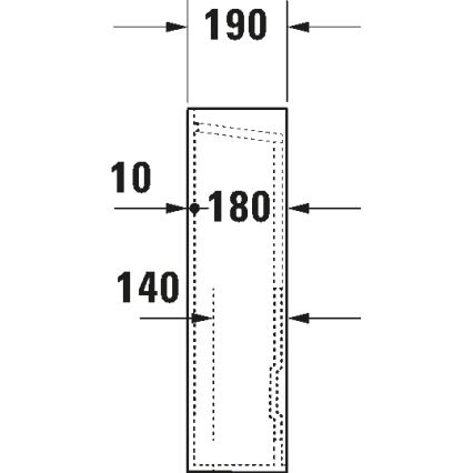 Duravit 8632700002 - Capa para sifão D-CODE 70,5x19 cm cerâmica/branco brilhante