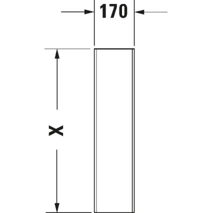 Duravit 8632700002 - Capa para sifão D-CODE 70,5x19 cm cerâmica/branco brilhante