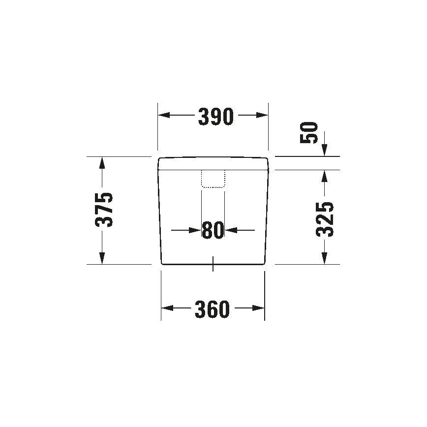 Duravit 927000004 - Cisterna de descarga para sanita D-CODE 6/3l cerâmica/branco