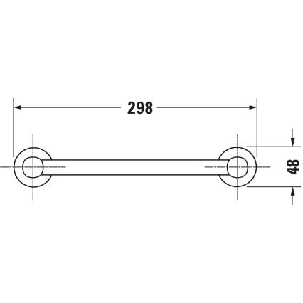 Duravit 99141000 - Alça de banheira D-CODE 28,4 cm cromada brilhante