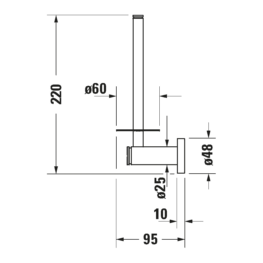 Duravit 99151000 - Porta-papel higiénico D-CODE, cromado brilhante