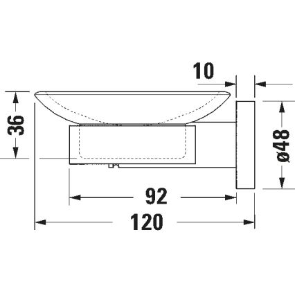 Duravit 99181000 - Saboneteira de parede D-CODE direita cromado brilhante