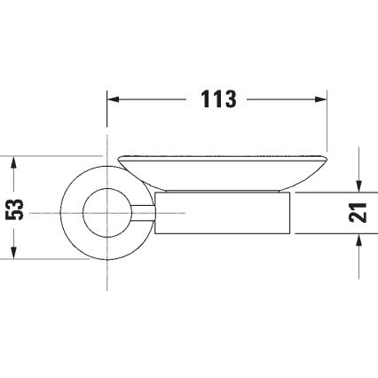 Duravit 99181000 - Saboneteira de parede D-CODE direita cromado brilhante
