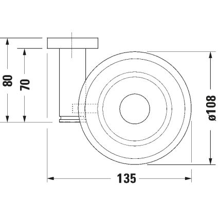 Duravit 99184600 - Saboneteira de parede D-CODE, direita, acabamento preto mate