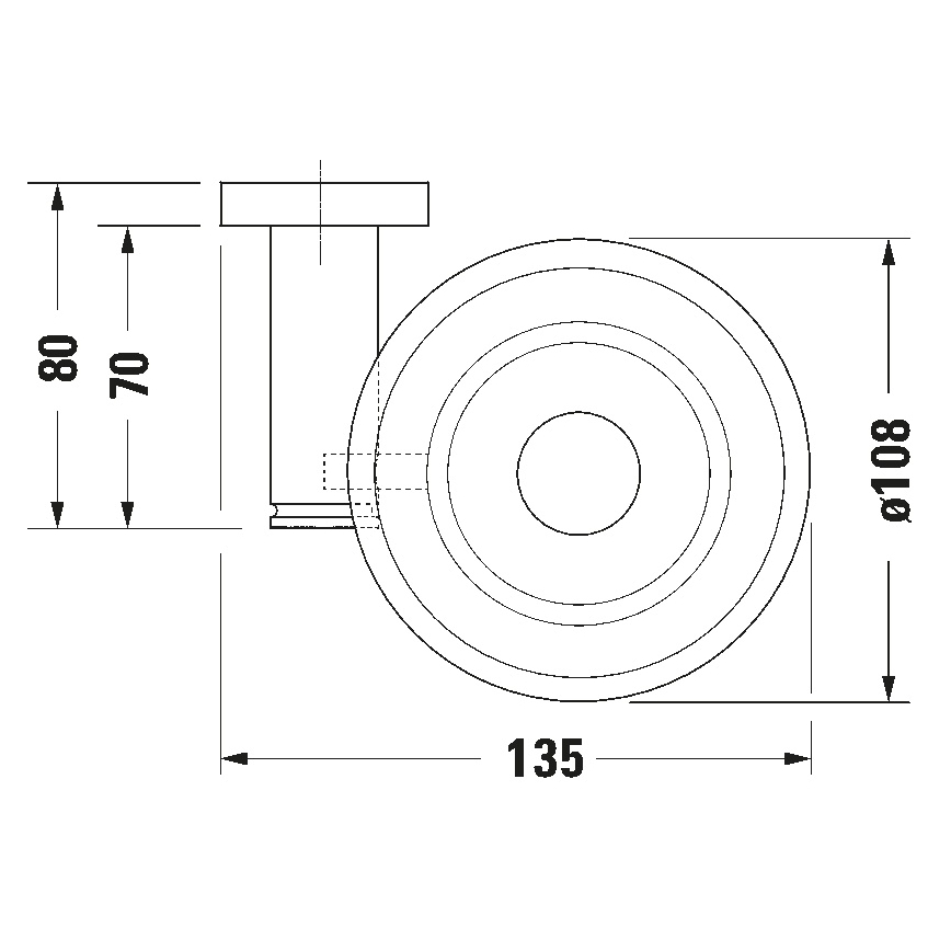 Duravit 99184600 - Saboneteira de parede D-CODE, direita, acabamento preto mate
