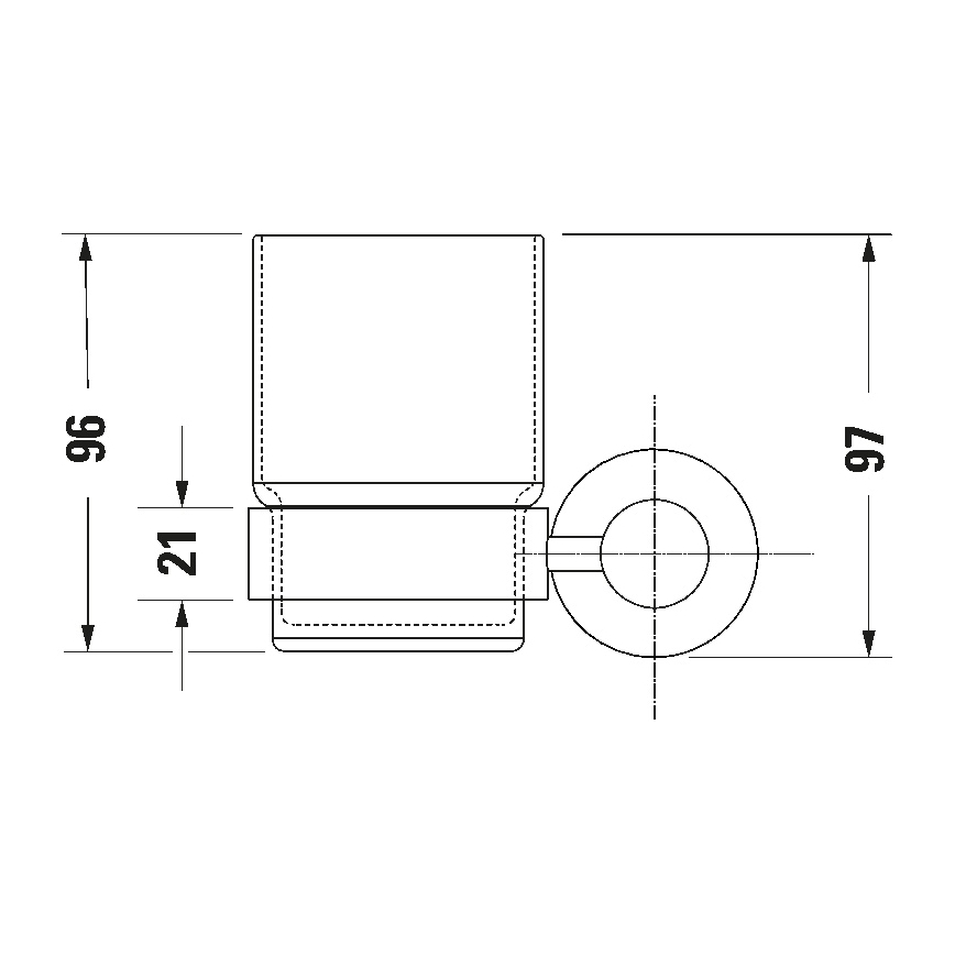 Duravit 99191000 - Suporte de parede para escovas de dentes D-CODE, lado esquerdo, cromado brilhante