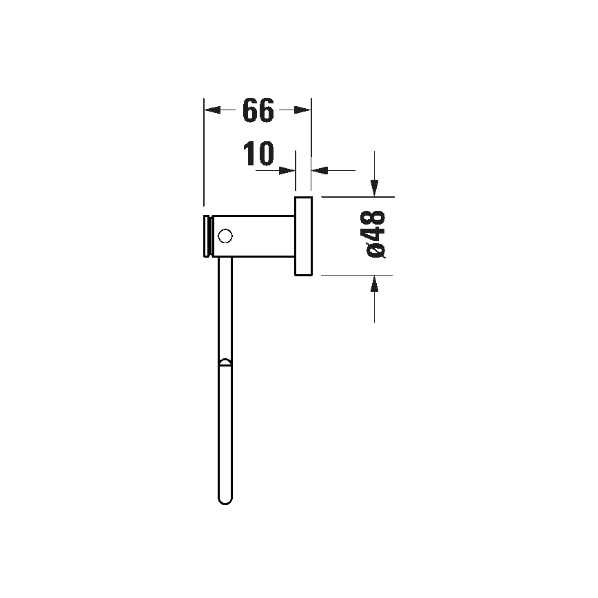 Duravit 99214600 - Toalheiro de parede D-CODE, preto mate