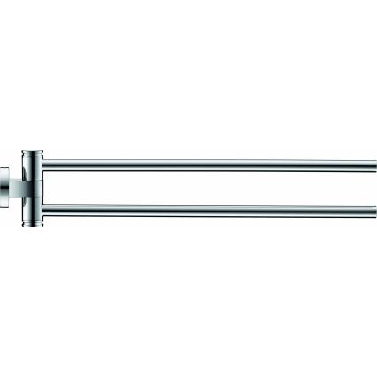 Duravit 99221000 - Suporte de parede para toalhas D-CODE 44,7 cm, acabamento em cromo brilhante