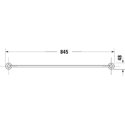 Duravit 99231000 - Toalheiro de parede D-CODE 84,5 cm, cromado brilhante
