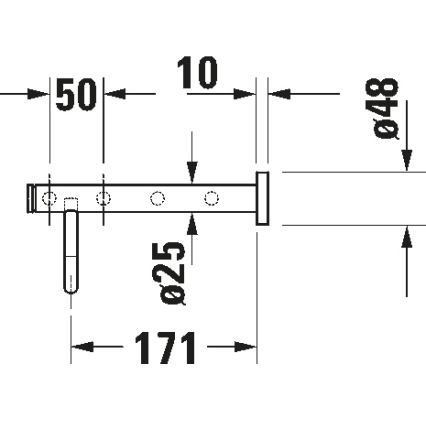 Duravit 99251000 - Toalheiro de parede D-CODE 65 cm cromado brilhante