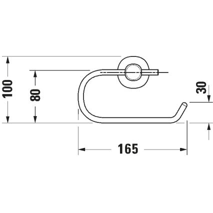 Duravit 99261000 - Suporte para papel higiénico D-CODE cromado brilhante