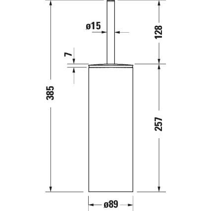 Duravit 99281000 - Escova de WC de pé D-CODE, cromado brilhante