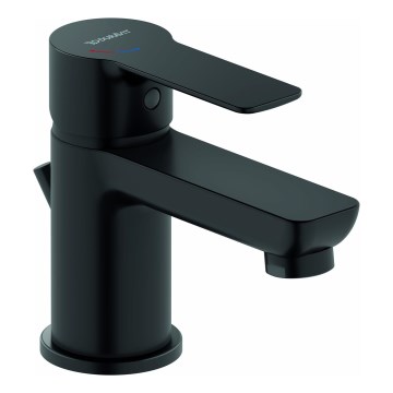 Duravit DC1013001046 - Misturador para lavatório + válvula de escoamento D-CODE preto mate