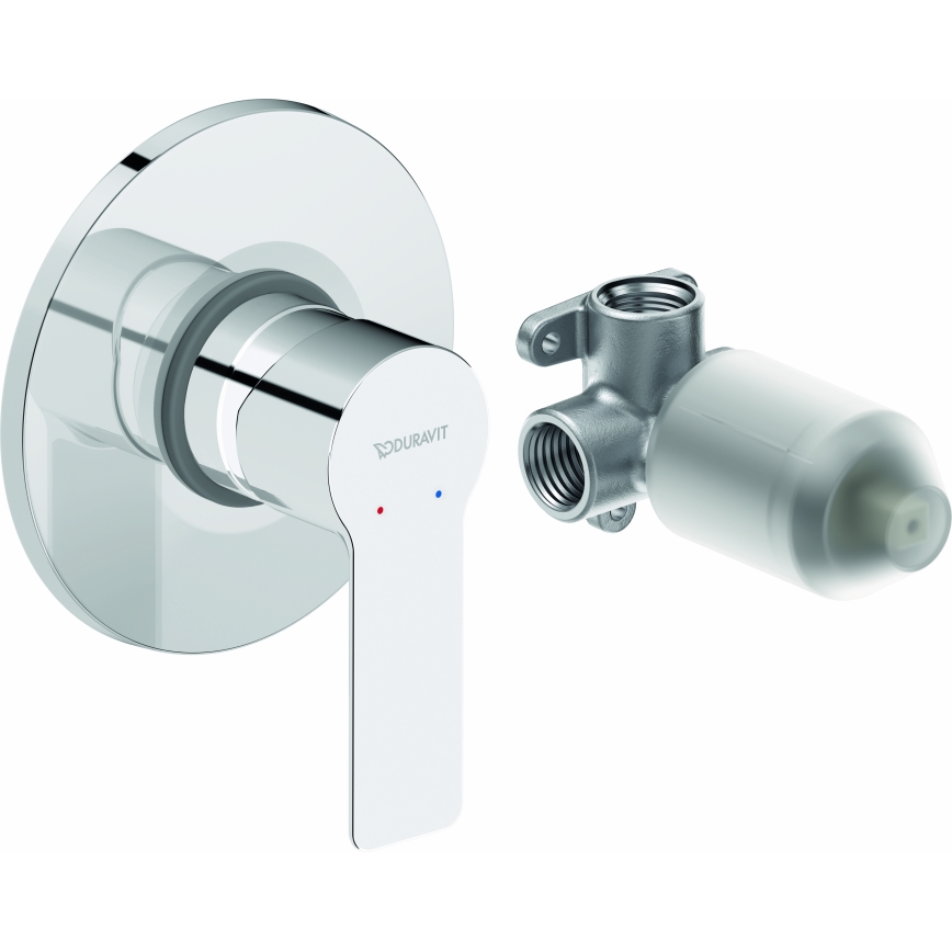 Duravit DC4210007010 - Misturador de duche para instalação encastrada D-CODE cromo brilhante