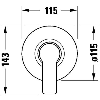 Duravit DC4210007010 - Misturador de duche para instalação encastrada D-CODE cromo brilhante