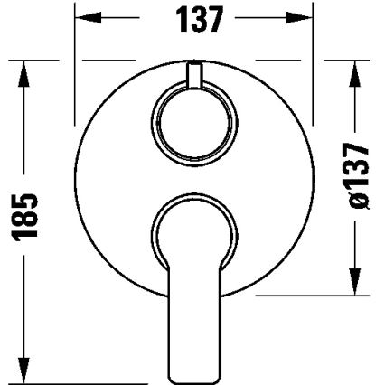 Duravit DC5210008010 - Misturador de duche para instalação encastrada D-CODE, acabamento cromo brilhante